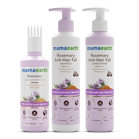 Mamaearth Rosemary Hair Fall Control Kit|Up to 93% Less Hair Fall |650 ml