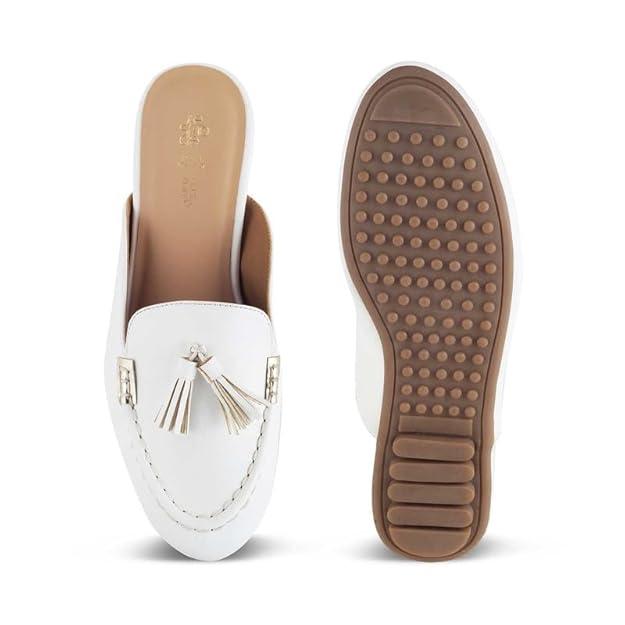 tresmode DRESS TASSEL MULES FOR WOMEN