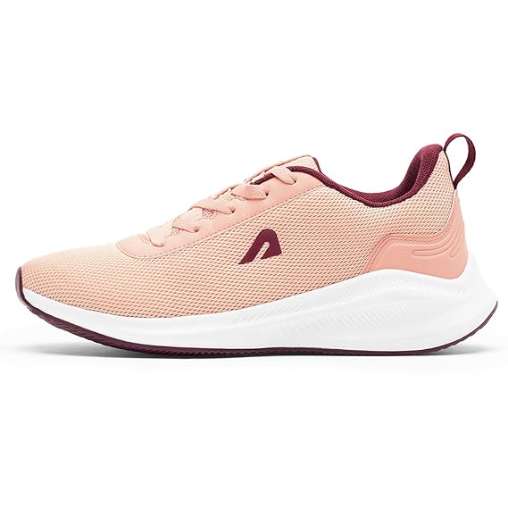 BoldFit Running Shoes for Woman Anti Slip Sports Shoes for Woman Soft Sole Walking Shoe for Ladies Comfort Footwear for Girls Peach Red