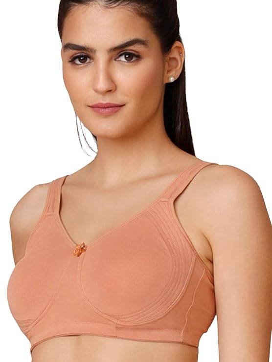 NYKD Everyday Wireless & Non Padded Side Support Shaper Cotton Bra for Women with Full Coverage | Encircled with Love - NYB169