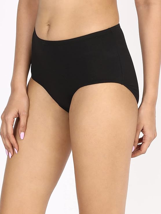 NYKD Women by Nykaa Cotton Stretch High Rise Full Brief Panty|Everyday Comfort|with N-Fresh Technology That Keeps Bacteria and Odour Away Making You Feel Fresh - Nyp104