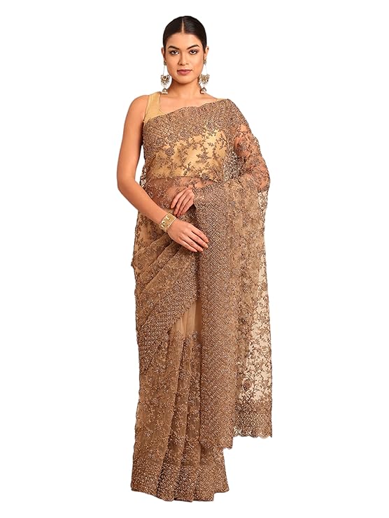MOHEY Women's Embroidery|Stone Work Saree