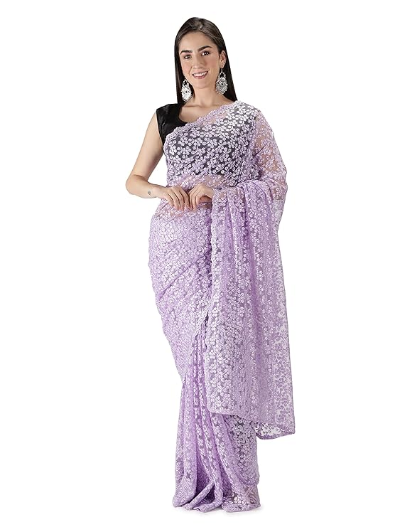 LTS Label Tripti Saxena, Lavender net saree with blouse