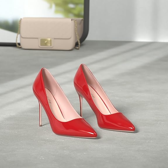 Elisabet Tang Women Pumps, Pointed Toe High Heel 4.7 inch/12cm Party Stiletto Heels Shoes