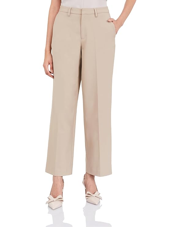 Symbol Premium Women's 'Desk-to-Dinner' Wide Leg 4-Way Stretch Formal Trousers (Flexi-Waist | Easy Care)