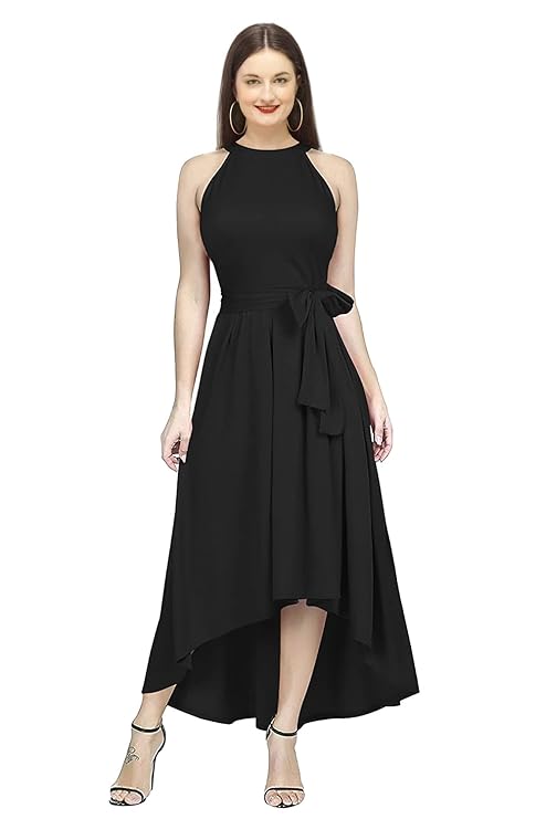 QUEEN ELLIE Women's Western High Low Knee Long One Piece Dress