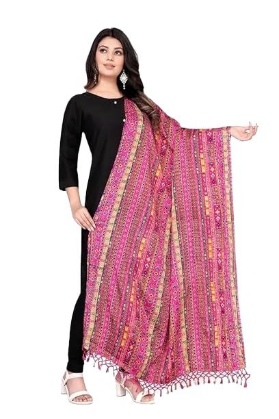 AKSHADEEP Women's Digital Printed Poly Silk Ethnic Chunni Dupatta for Women's and Girls