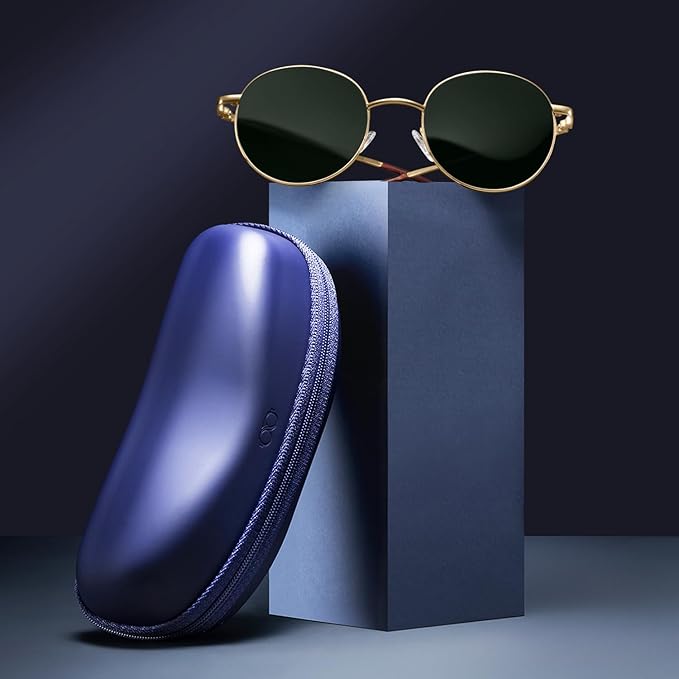 VINCENT CHASE EYEWEAR By Lenskart | Full Rim Round Sunglasses| Polarized And 100% UV Protected | Men & Women | Medium | VC S13112