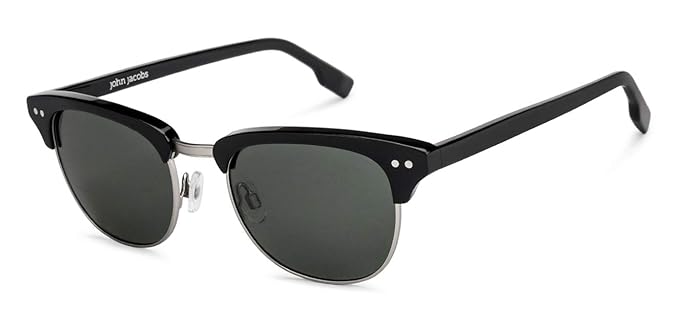 John Jacobs Unisex Adult Clubmaster Polarized Round Sunglasses JJ S12638